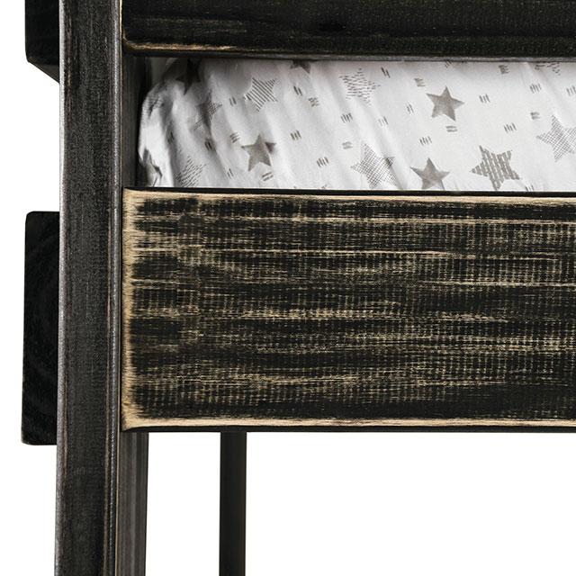 Arlette Twin/Twin Bunk Bed Brown, Black, Gray, & White - Olympia Furniture (Saint George, Utah)