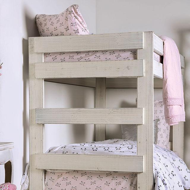 Arlette Twin/Twin Bunk Bed Brown, Black, Gray, & White - Olympia Furniture (Saint George, Utah)