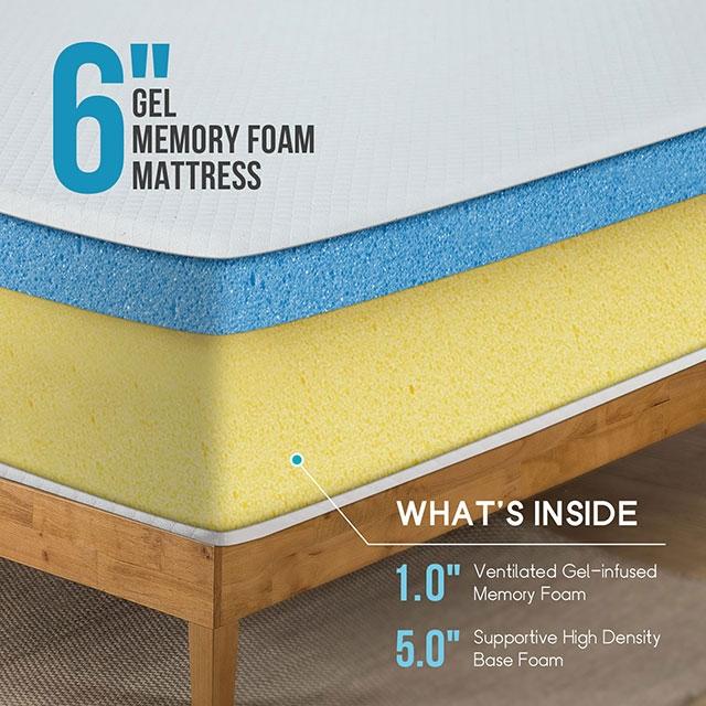Artemisia 6" Memory Foam Mattress White - Olympia Furniture (Saint George, Utah)