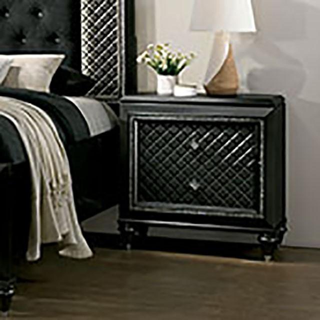 Demetria Metallic Gray Night Stand - Olympia Furniture (Saint George, Utah)
