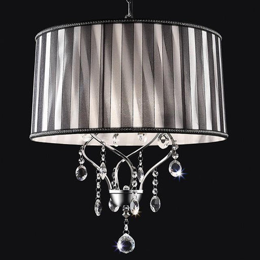 Arya Black/Chrome Ceiling Lamp, Hanging Crystal - Olympia Furniture (Saint George, Utah)
