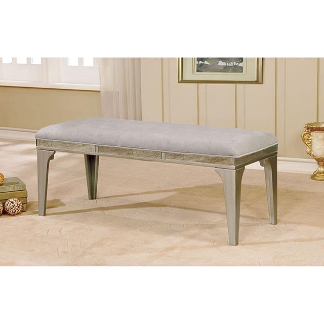 DIOCLES Silver/Light Gray Bench - Olympia Furniture (Saint George, Utah)