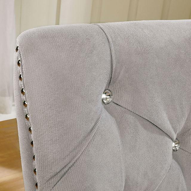 DIOCLES Silver/Light Gray Side Chair (2/CTN) - Olympia Furniture (Saint George, Utah)