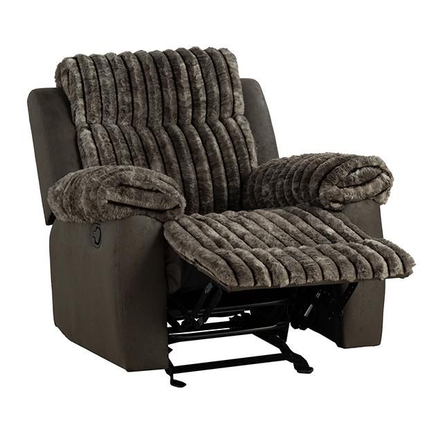 Dionysus Manual Glider Recliner Brown - Olympia Furniture (Saint George, Utah)
