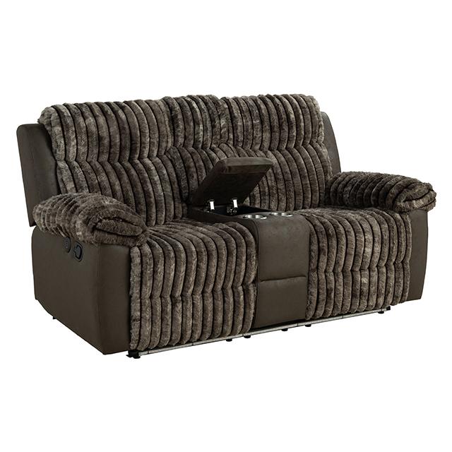 Dionysus Manual Reclining Loveseat Brown - Olympia Furniture (Saint George, Utah)