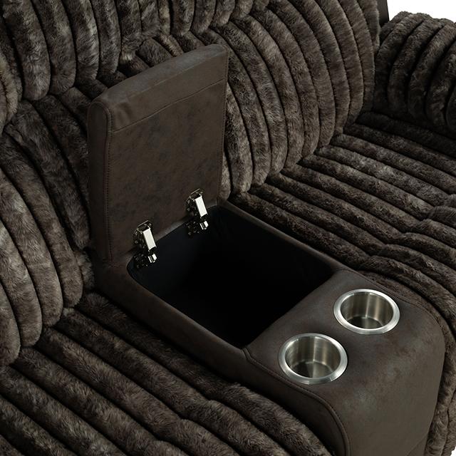 Dionysus Manual Reclining Loveseat Brown - Olympia Furniture (Saint George, Utah)