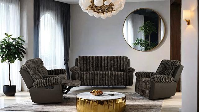 Dionysus Manual Glider Recliner Brown - Olympia Furniture (Saint George, Utah)