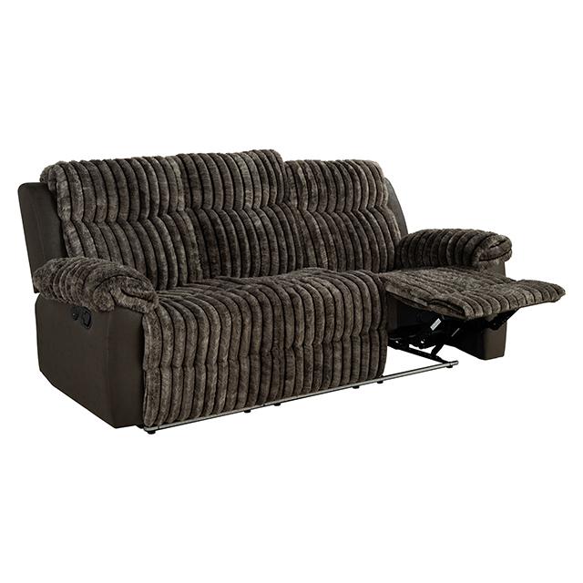 Dionysus Manual Reclining Sofa Brown - Olympia Furniture (Saint George, Utah)