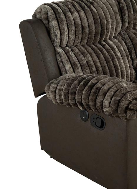 Dionysus Manual Glider Recliner Brown - Olympia Furniture (Saint George, Utah)