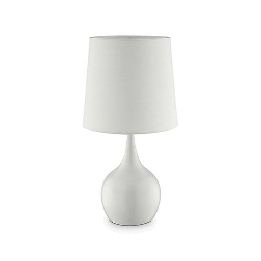 Edie White 23.5"H Glossy White Table Lamp - Olympia Furniture (Saint George, Utah)