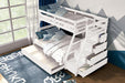 Ellington Twin/Full Bunk Bed White & Espresso - Olympia Furniture (Saint George, Utah)