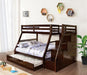 Ellington Twin/Full Bunk Bed White & Espresso - Olympia Furniture (Saint George, Utah)