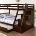 Ellington Twin/Full Bunk Bed White & Espresso - Olympia Furniture (Saint George, Utah)