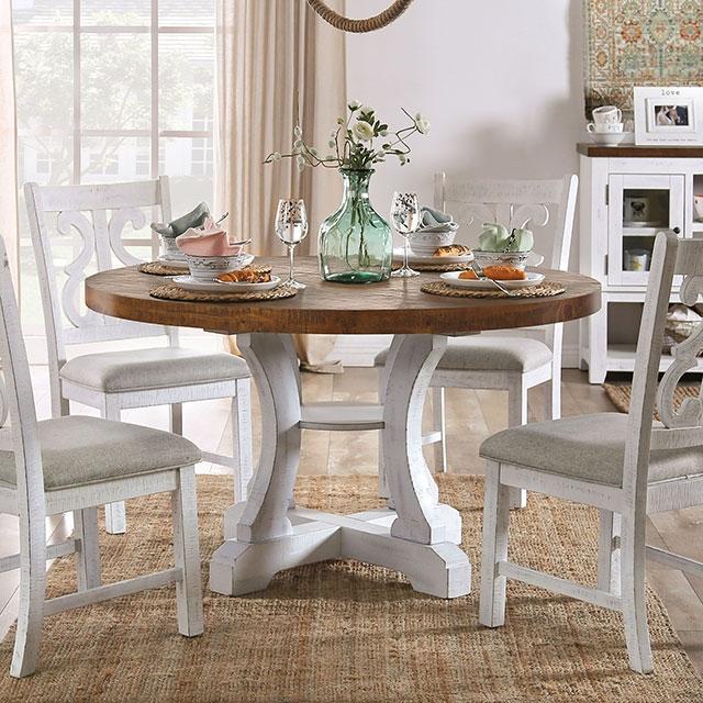 Auletta Transitional Dining Table Round & Squre