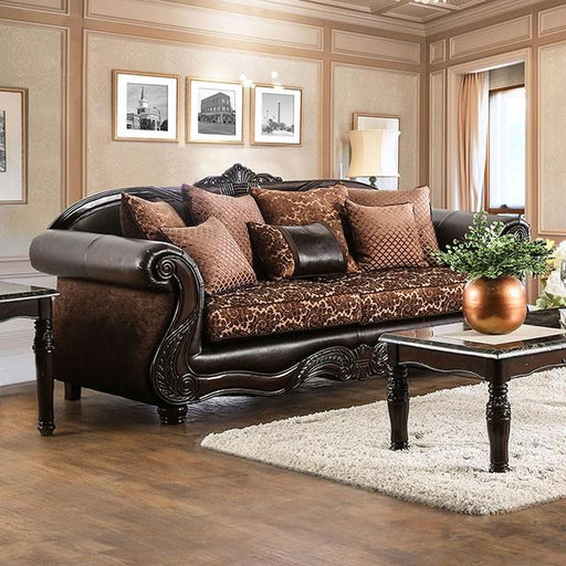 ELPIS Brown/Espresso Sofa - Olympia Furniture (Saint George, Utah)