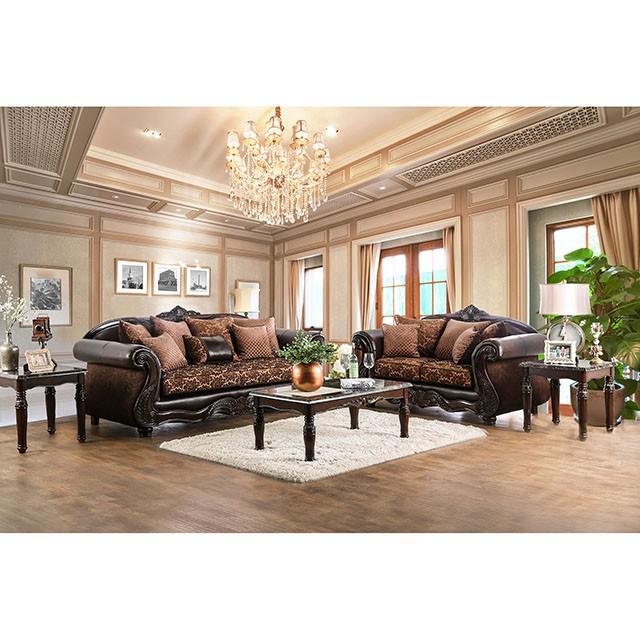 ELPIS Brown/Espresso Love Seat - Olympia Furniture (Saint George, Utah)