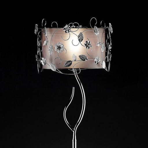 Elva Silver/Chrome Floor Lamp, Double Shade - Olympia Furniture (Saint George, Utah)