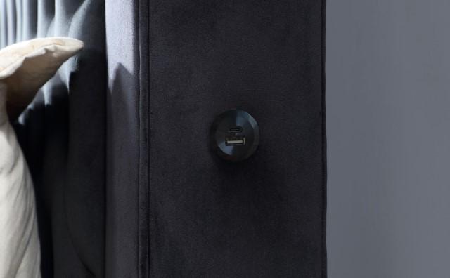 Etherea Bed Gray & Black - Olympia Furniture (Saint George, Utah)