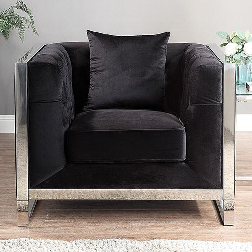 EVADNE Chair w/ Pillow, Black - Olympia Furniture (Saint George, Utah)