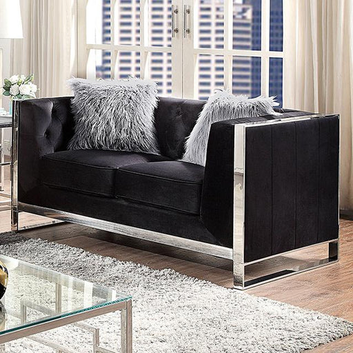 EVADNE Loveseat w/ Pillows, Black - Olympia Furniture (Saint George, Utah)