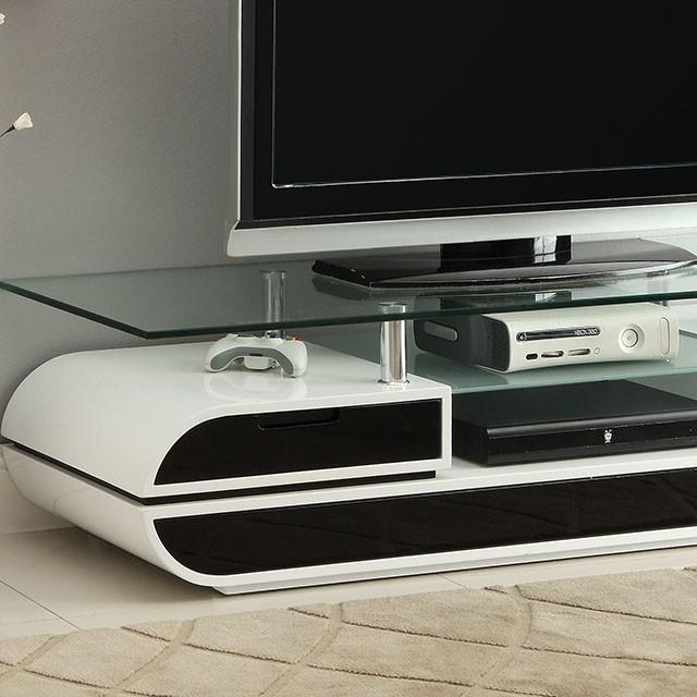 Evos Black/White 63" TV Console - Olympia Furniture (Saint George, Utah)