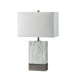 Faith White Marble/Silver 20"H White Marble Steel Table Lamp - Olympia Furniture (Saint George, Utah)