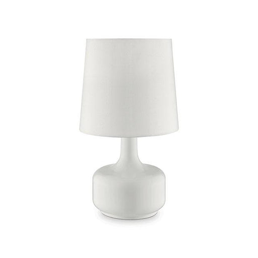 Farah White 17"H Glossy White Table Lamp - Olympia Furniture (Saint George, Utah)