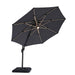 Fera 10 Ft Round Umbrella w/ LED Bulb + 37" Large Base - Olympia Furniture (Saint George, Utah)