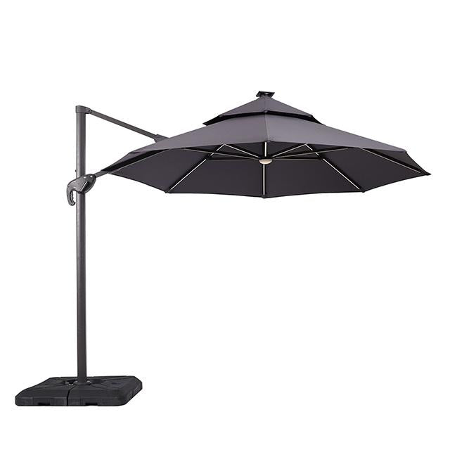 Nuti 10 Ft Round Umbrella w/ LED Light + 37" Large Base - Olympia Furniture (Saint George, Utah)