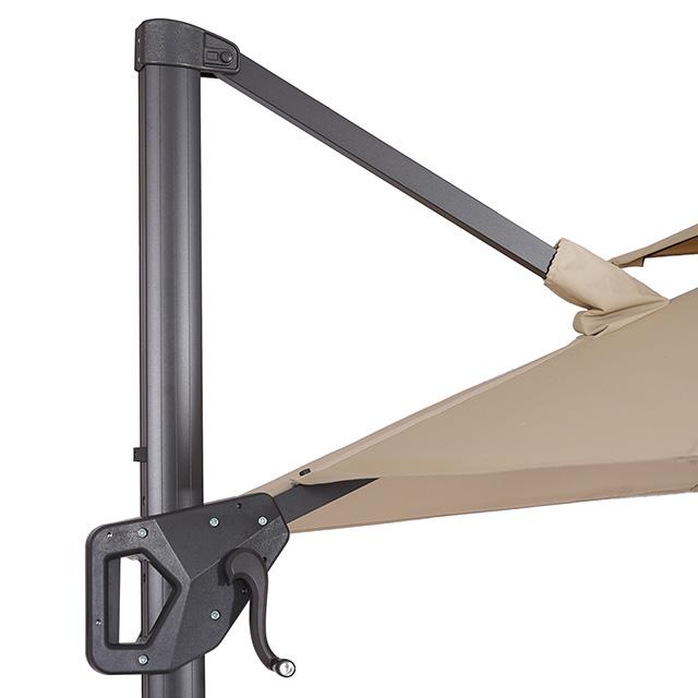 Fida 8 Ft Square Umbrella w/ Double Top + 37" Large Base - Olympia Furniture (Saint George, Utah)
