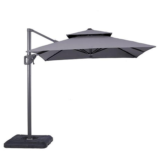 Fida 8 Ft Square Umbrella w/ Double Top + 37" Large Base - Olympia Furniture (Saint George, Utah)