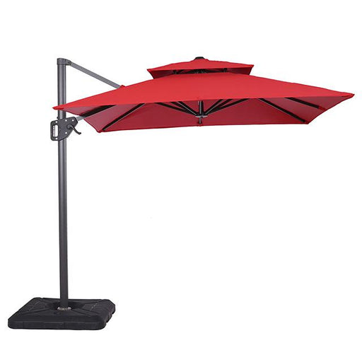 Fida 8 Ft Square Umbrella w/ Double Top + 37" Large Base - Olympia Furniture (Saint George, Utah)