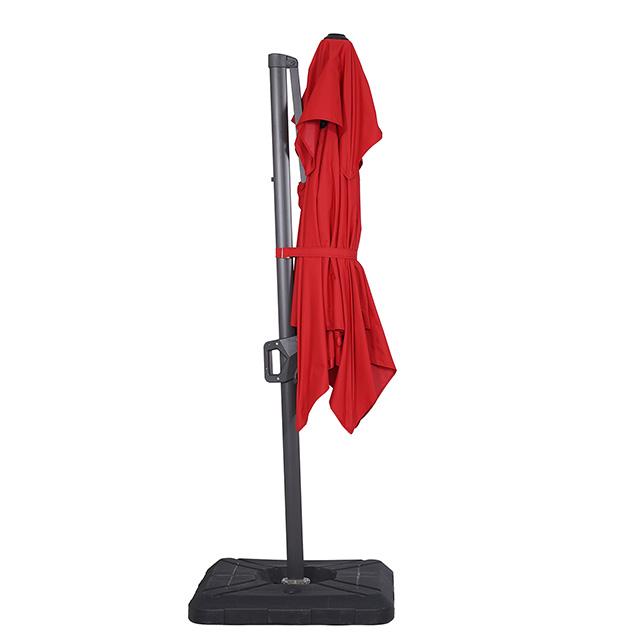 Fida 8 Ft Square Umbrella w/ Double Top + 37" Large Base - Olympia Furniture (Saint George, Utah)