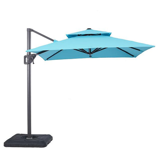 Fida 8 Ft Square Umbrella w/ Double Top + 37" Large Base - Olympia Furniture (Saint George, Utah)