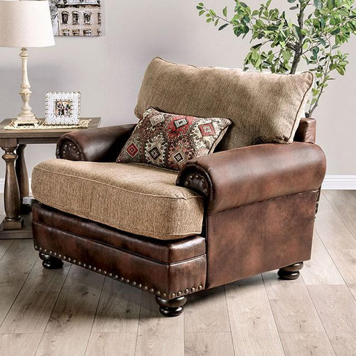 Fletcher Brown/Tan Chair - Olympia Furniture (Saint George, Utah)