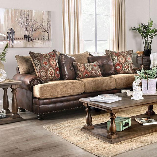 Fletcher Brown/Tan Sofa - Olympia Furniture (Saint George, Utah)