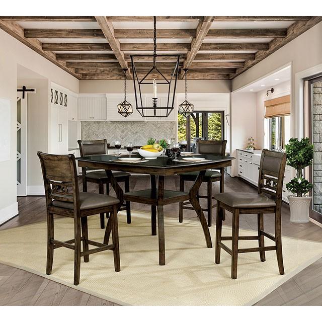 Flick Rustic Oak Counter Ht. Table - Olympia Furniture (Saint George, Utah)