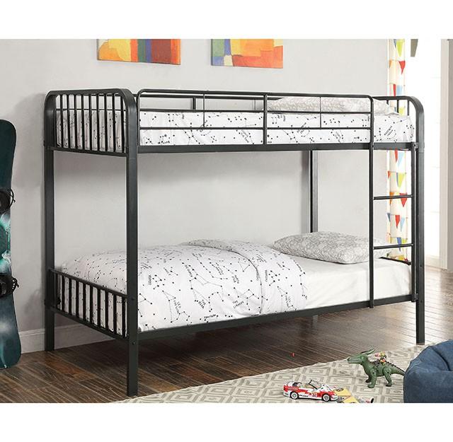 CLEMENT Black Metal Twin/Twin Bunk Bed - Olympia Furniture (Saint George, Utah)