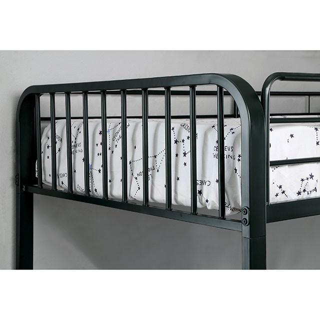CLEMENT Black Metal Twin/Twin Bunk Bed - Olympia Furniture (Saint George, Utah)