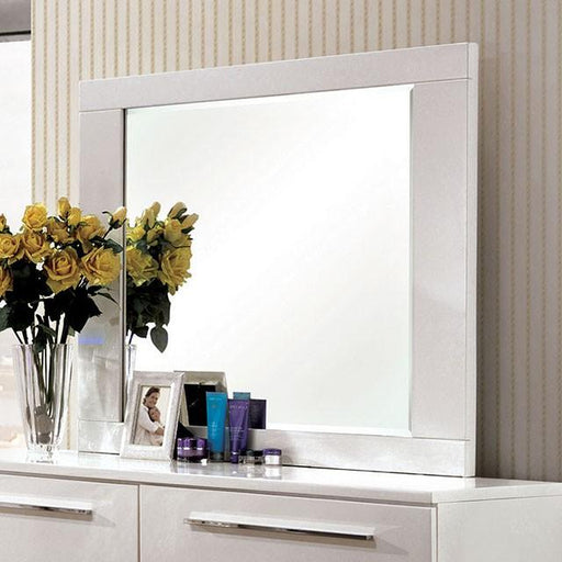 CLEMENTINE Glossy White Mirror - Olympia Furniture (Saint George, Utah)