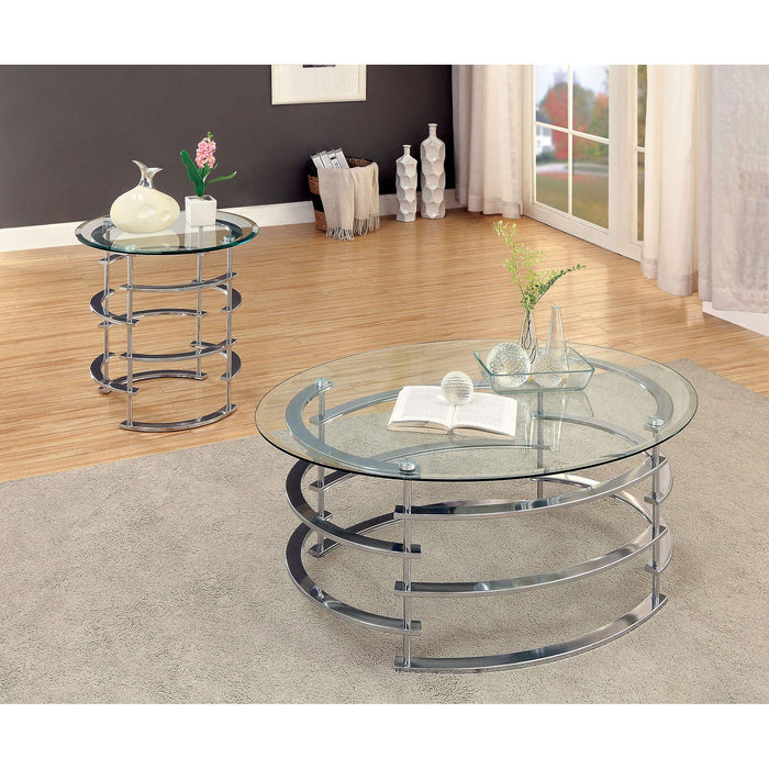 Clonmel End Table, Chrome - Olympia Furniture (Saint George, Utah)