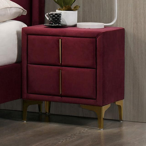 FLORIZEL Night Stand, Red - Olympia Furniture (Saint George, Utah)
