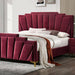 FLORIZEL Cal.King, E.King & Queen Bed, Black & Red - Olympia Furniture (Saint George, Utah)