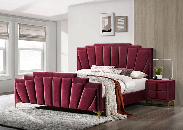 Florizel Bed Black & Red - Olympia Furniture (Saint George, Utah)