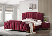 FLORIZEL Cal.King, E.King & Queen Bed, Black & Red - Olympia Furniture (Saint George, Utah)