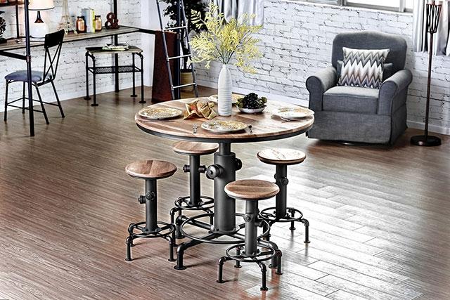 Foskey Antique Black Dining Table - Olympia Furniture (Saint George, Utah)