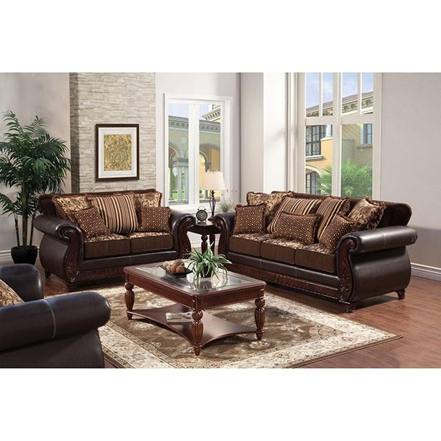 Franklin Dark Brown/Tan Sofa, Dark Brown - Olympia Furniture (Saint George, Utah)