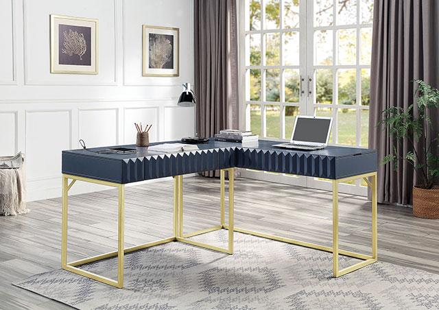 FREIBURG Corner Desk, Antique Blue - Olympia Furniture (Saint George, Utah)