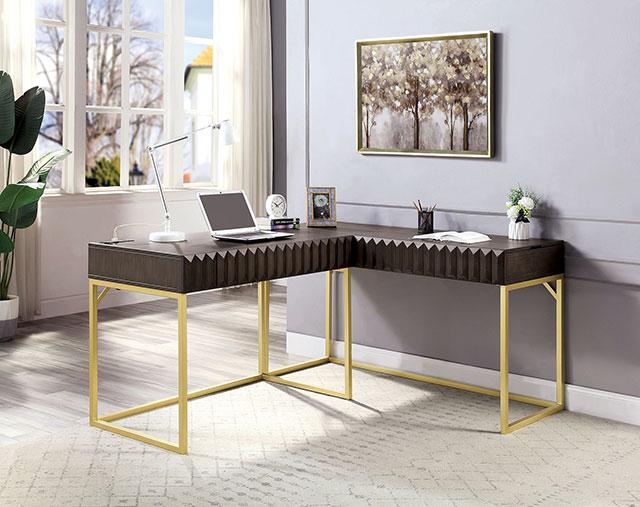 FREIBURG Corner Desk, Walnut - Olympia Furniture (Saint George, Utah)