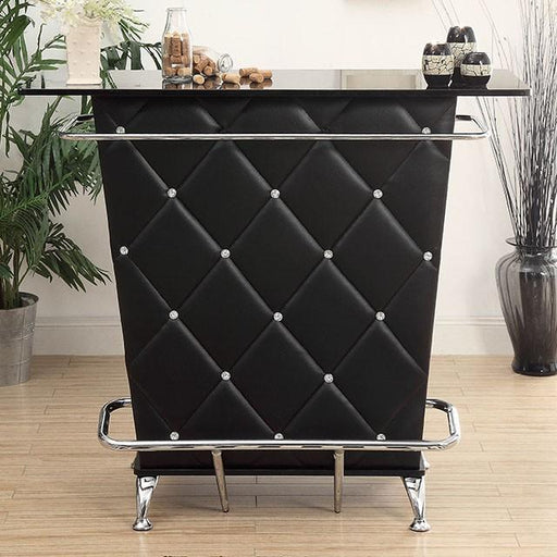Fuero Black/Chrome Bar Table (K/D) - Olympia Furniture (Saint George, Utah)